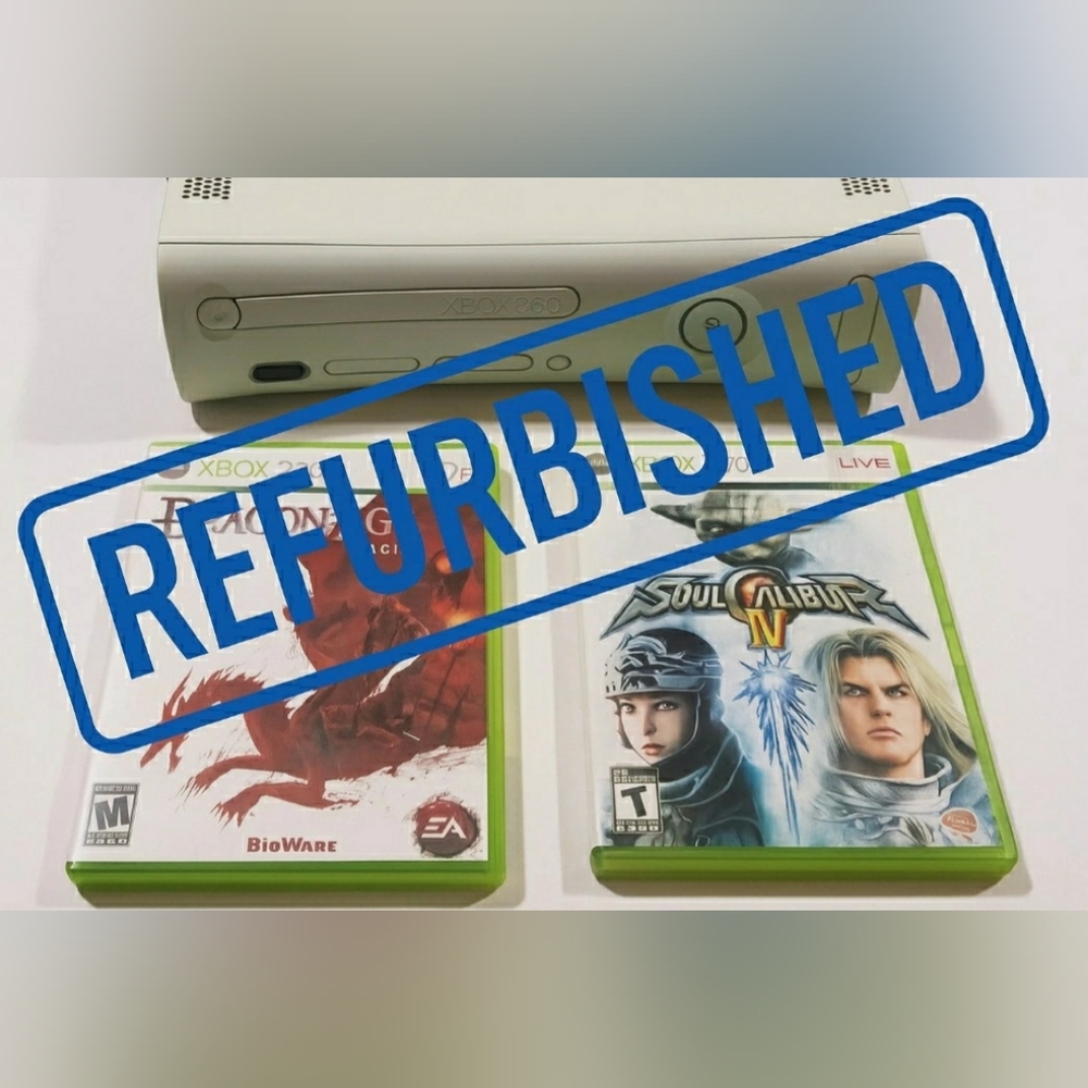 Microsoft Xbox 360 Console (2008) 60GB HDD – Fully Refurbished & Tested (2 Games